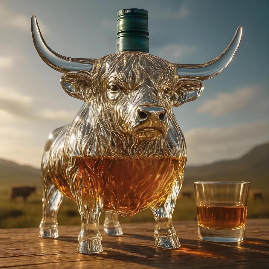 Highland Cattle Whiskey Bottle