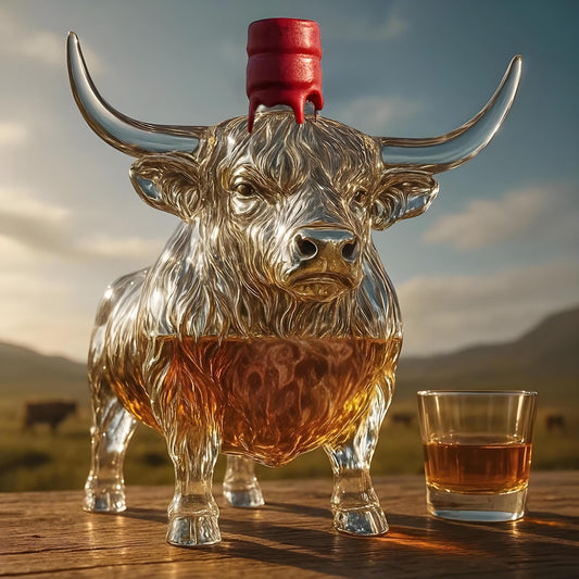 Highland Cattle Whiskey Bottle