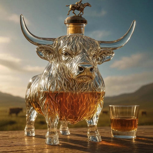 Highland Cattle Whiskey Bottle